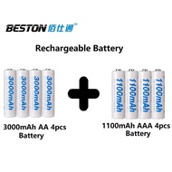 Beston 1100mAh AAA + 3000mAh AA Rechargeable Battery