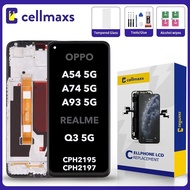 For OPPO A54 A74 A93 5G REALME Q3 5G CPH2195 CPH2197 CPH2263 RMX3161 PCGM00 PEHM00 LCD Touch Screen 