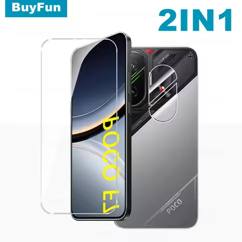 2in1 For Xiaomi Poco F7 Tempered Glass Screen Protector Little F 7 7F F7 PocoF7 6.83 Inches Case Fri