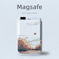 magnetic card holder magsafe wallet cute Flipton Sunset Hills magsafe Magnetic Card Holder Suitable 