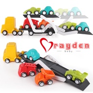 Car Carrier Truck Toy for Toddler 1-3 Baby Push Go Cars for 2 Year Old Boys Big Transport Flatbed Tr
