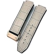 20mm 22mm Cowhide Rubber Watch Band Hublot Calfskin Silicone Watch Strap Bracelet 25mm * 19mm