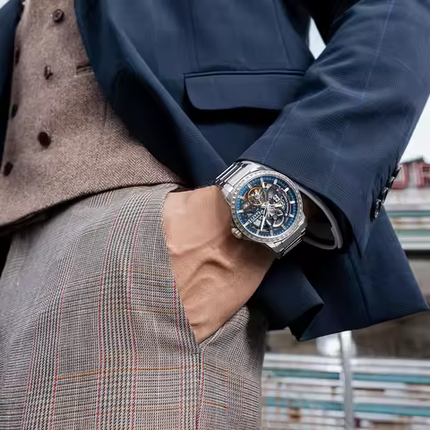 BONEST GATTI 42mm Mechanical Wristwatch Waterproof Sapphire Luminous Skeleton Dial Men Automatic Wat
