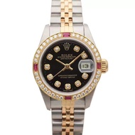 Black Plate Rolex Women's Clothing Log Type 18K Gold Diamond Automatic Mechanical Watch Ladies 69173 Rolex