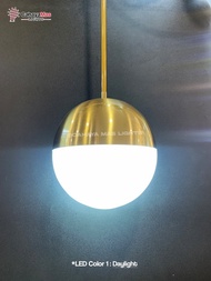 Lampu Hias Gantung Bulat Kaca Putih Minimalist Modern Gold FULLSET