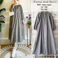 PROMO Midi Dress Gamis Midi Dress Muslim Baju Dress Wanita FIERSA