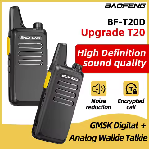 2/4PCS Mini Walkie Talkie Baofeng BF-T20D Portable Two Way Radio Charging USB VOX For BF-C9 BF-888S 