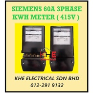 SIEMENS 60A 415V 3PHASE KWH METER