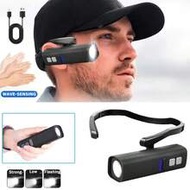 1pc Type-C Rechargeable Hands-Free Neck Light, Motion Sensor LED Headlamp With 4 Light Modes, Waterp