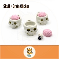 Skull + Brain Clicker | Clicky or Silent| Keychain / No Keychain | Cute Stress Relief Toy