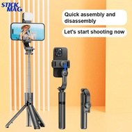 STICKMAG ขาตั้งกล้องเซลฟี่ไร้สาย Bluetooth ขนาด 69 ซม./170 ซม. พร้อมไฟ LED เติมแสง รีโมทคอนโทรลไร้สา