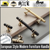 AXE™ European Style Furniture Door Handle Black/Gold