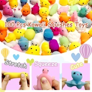 100 Pcs Kawaii Squishies, Mochi Squishy Toys for Kids Party Favors, Mini Sensory Stress Relief Toys,