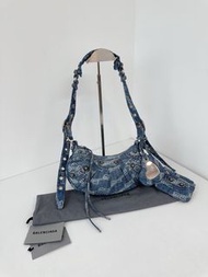 「預訂」Balenciaga 巴黎世家 牛仔丹宁 Le Cagole xs 腋下包 斜挎包 24*13*6