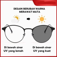 Black Anti-Bluelight Photochromic Glasses / 2-in-1 Color Changing Glasses