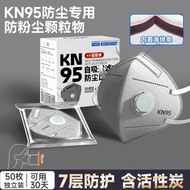 防塵口罩n95工-七層含活性炭/海綿條/帶閥【灰色50隻】 獨立裝-熱銷款 【官方正品】【KN95專業級防塵】-款式9