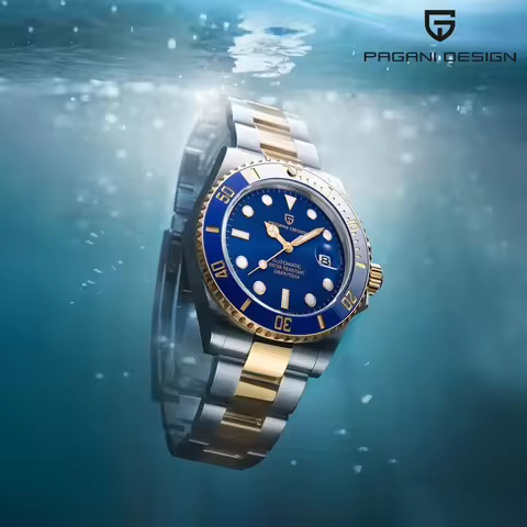 New PAGANI DESIGN Diving Automatic MechanicalWatch Luxury Sports WaterproofWatch Stainless Steel Sap