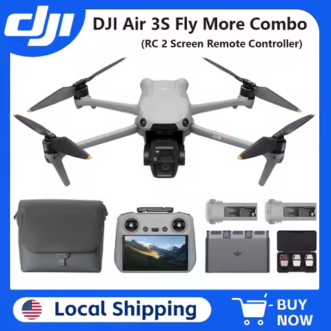 DJI Air 3S Fly More Combo Drone with 1" CMOS Wide-Angle & Medium Tele Camera for Adults, 4K/60fps, O