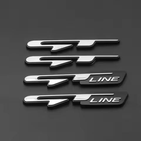 3D Chrome Car Letters GT Line Sticker Emblem Logo For Kia Ceed Picanto K5 Stonic Optima Sportage GT 