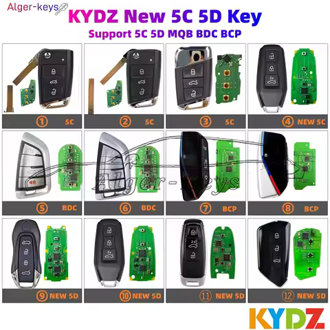Alger-keys KYDZ Smart Key New 5D For A3 A5 A7 A8 5C5D Key BDC2 BDC3 BCP Key X3 X5 Suit MQB49 KYDZ Ke