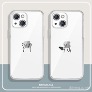 Stickman casing iphone 11 15Phone Case Apple14Promax/13Pro/12TransparentXR/XSSoft Shell8Trendy E8FV