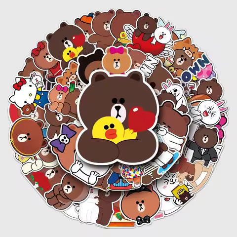 LINE FRIENDS Brown Cony Sally anime cartoon cute stickers kawaii stationery notebooks cups doodles d