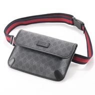 ⁺⊹古董精品⊹⁺┇GUCCI 稀有斷貨款黑色古馳老花胸背包✦