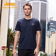 Jeep | Jeep Official Store Mens Short Sleeve Round Neck Quick Dry Cotton T-Shirt Summer Sportswear C