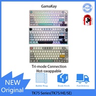 GamaKay TK75 75% Tri-mode Gaming and Office Mechanical Keyboard
