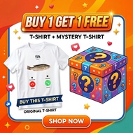 Funny Fish Meme Calling Graphic T-shirt Buy 1 Free 1 Mystery Gift Streetwear Cotton Top