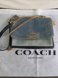Coach 牛仔布單肩風琴包