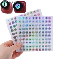 Waterproof Number 1-200 Laser Labels Stickers Nail Polish Lipstick Number Tags