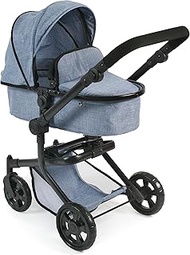 Bayer Chic 2000 - Mika Doll's Pram, 2-in-1 Combination Doll Pram for Children from 4 to 8 Years, Jea