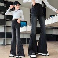 Girls Flared Pants Jeans Pants Girls Jeans Flared Pants Slimmer Look Trousers Big Kids Pants Slim Fl