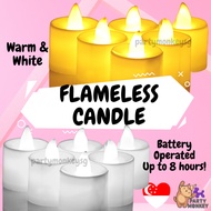 [SG SELLER[ Flameless LED Candle Electric Candles Wedding Proposal Decoration Tealight LED Party Decor
