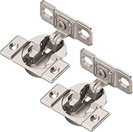 Blum 33B355AF22 Compact Face Fix Hinge 107° with Spring and Mounting Plate, incl Screws, Pack of 2