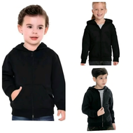 READY STOCK Kids Hoodies Unisex Boy & Girls Long Sleeve Solid Zipper Sweatshirts