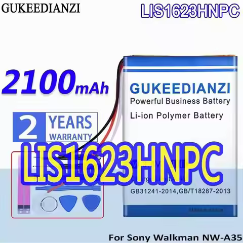 Battery LIS1623HNPC 2100Mah For Sony Walkman NW-A35 NW-A45 NW-A46 NW-A47 NW-A55 NW-A56 NW-A57 NW-A10