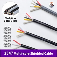 2547 Multi Core Shielded Wire 24AWG 22AWG 32AWG Tinned Copper Wirewrapped Shielded Wire Signal Trans