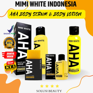 (PROMO) MIMI WHITE AHA BODY SERUM 100 ml  & 30 ml, BODY LOTION 100 ml, dan BODY SOAP Versi BPOM For 