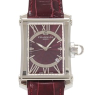 全新未使用 Charriol Columbus CORLS.785.005 波爾多紅不鏽鋼鱷魚皮石英腕錶 1332 [二手] CHARRIOL
