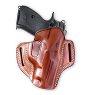 Premium The Ultimate Leather OWB Pancake Holster Open Top Fits CZ 75D PCR Compact 9mm 3.75” Barrel,