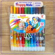 Blister of 12 Gstar GS906 Premium Twist Wax Sticks - 12D Stem Length 16.5cm - VPP Happy Kids