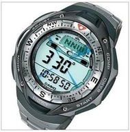 CASIO  航海錶 SPF-40三倍傳感器,100米防水,自動燈開關 ,數字式指南針 ,有雙向定標功能,游艇種族定時器,原價5900元,9成新