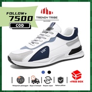 HITAM Vir Sports Sneakers 100% Original Imported Casual Shoes Fashion Flexible Elastic FREE white & 