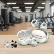 Monster AC600 Open Ear Bone Conduction Wireless Bluetooth 5.4 Sport Earbuds Noise-Cancelling Waterpr