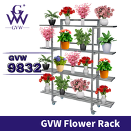 GVW Rak Bunga Bertingkat Flower Rack Stainless Steel Rack Garden Rack Plant Stand Flower Pot Rak Pasu Bunga Outdoor