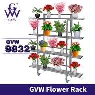 GVW Rak Bunga Bertingkat Flower Rack Stainless Steel Rack Garden Rack Plant Stand Flower Pot Rak Pas