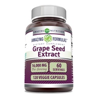 Amazing Formulas Grapeseed Extract 16000mg Per Serving Veggie Capsules Supplement | 20:1 Extract | N