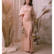 Chiobushop - Erlin Party Dress Brukat Bridesmaid Party Invitation | Pre-wedding Guest Dress | Korean